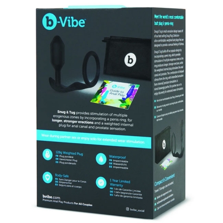 Пробка с кольцом b-Vibe Snug &amp; Tug