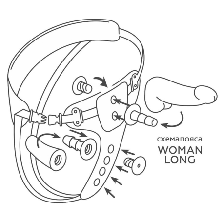 Страпон с 3 насадками Best Select