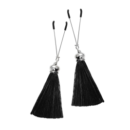 Зажимы на соски «Вилки» с кисточками из шелка