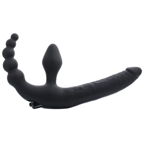 Страпон безремневой Black&amp;Red с вибрацией