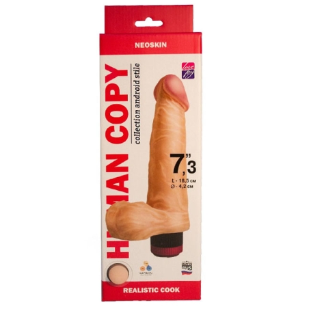 Фаллос-вибратор Lovetoy Human Copy 7,3"